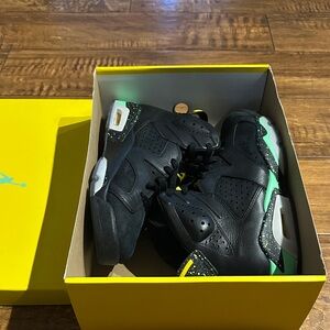 Jordan Black and Neon Green Sneakers